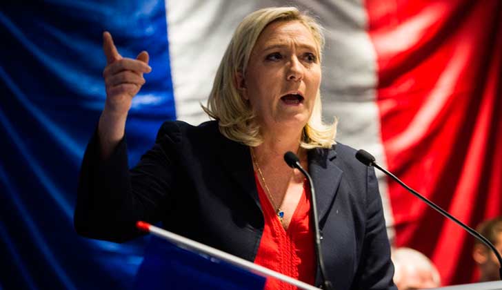 Marine Le Pen, líder del Frente Nacional. Foto de archivo