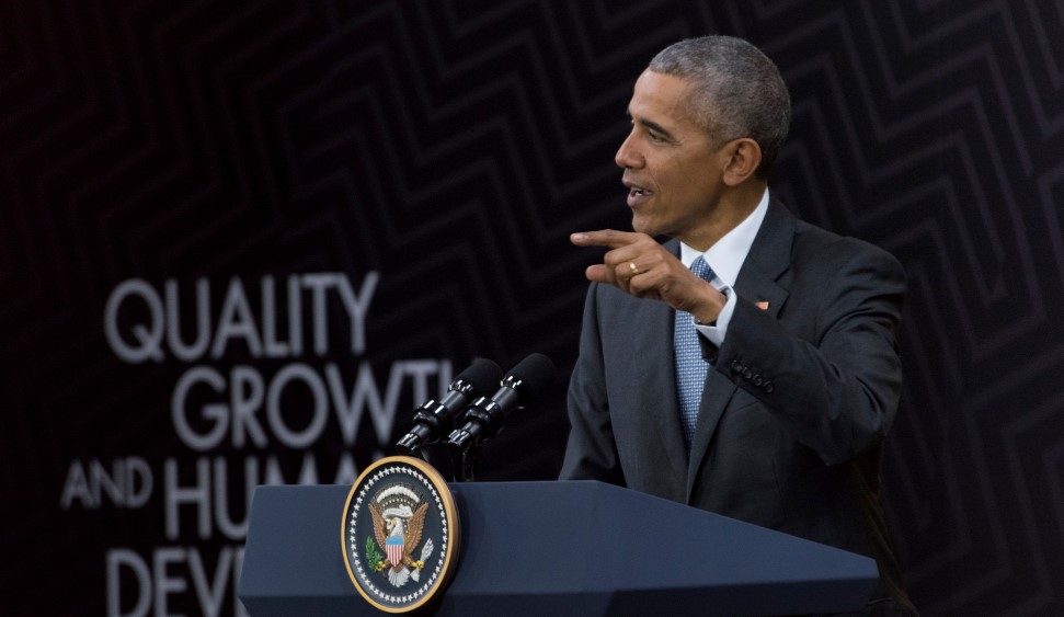 Barack Obama, durante un discurso en la Cumbre de Líderes del Foro de Cooperación Económica Asia-Pacífico (APEC 2016). Foto: Jose Orihuela - APEC 2016.