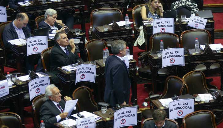 Diputados argentinos aprobaron proyecto de ley para excluir del beneficio del 2x1 a los genocidas. Foto: Ámbito