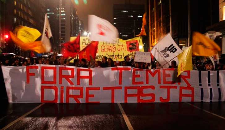 Brasil no se calla: el Fora Temer y la exigencia de elecciones directas se siente en todo el país.