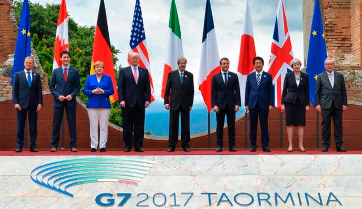 Cumbre del G7: acuerdo sobre Pyonyang, terrorismo, migración y Rusia; falta de consenso sobre cambio climático. Foto: @g7