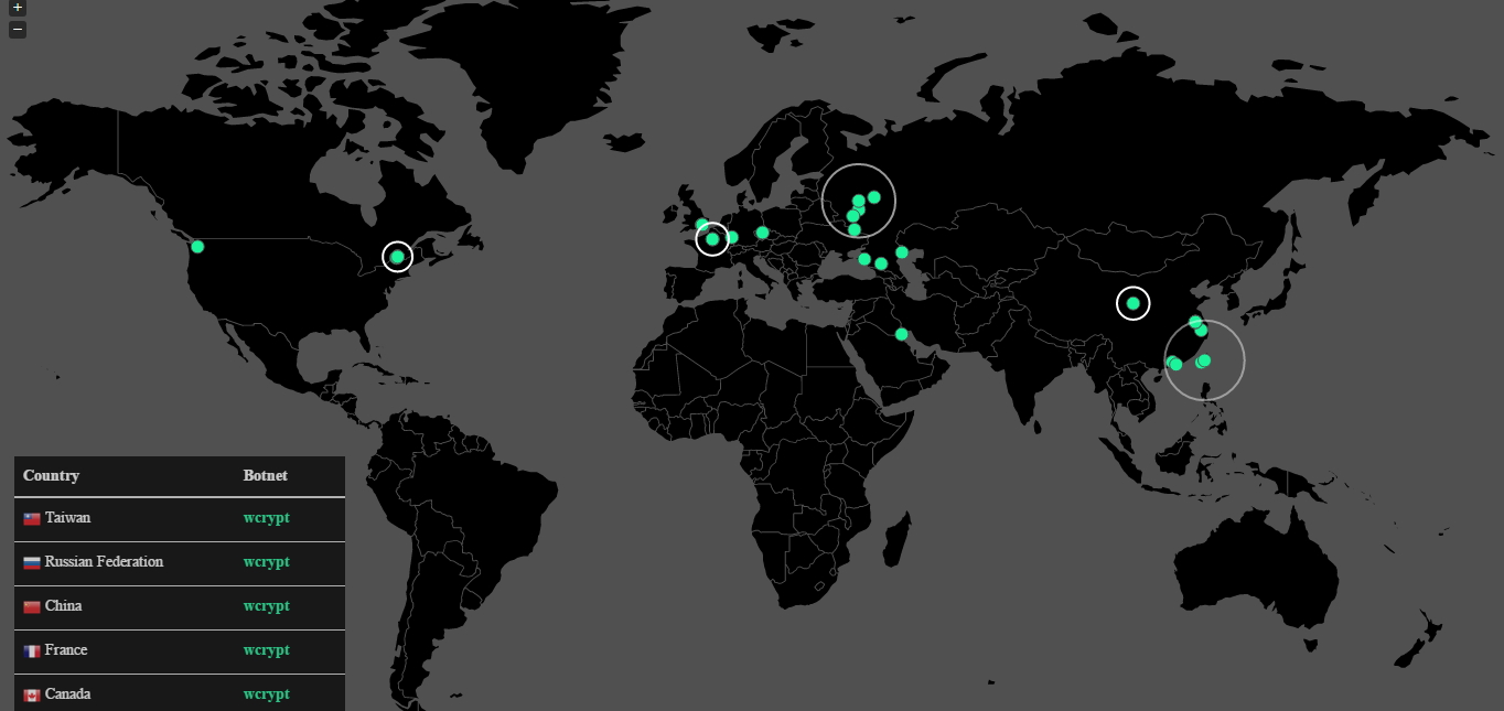 Mapa en tiempo real de ciberataques, brindado por Intel. 