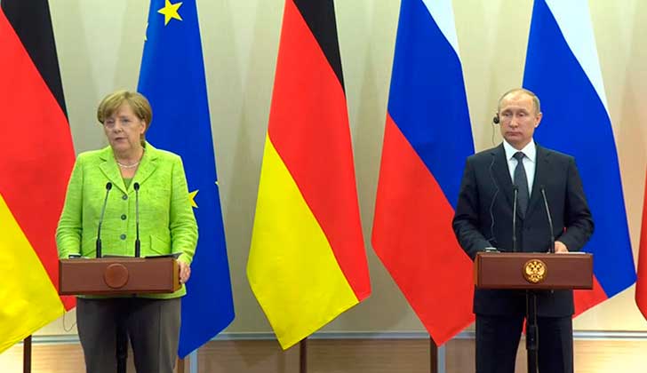 Putin y Merkel se reunieron tras dos años y hablaron sobre Ucrania, Siria y otras políticas internacionales