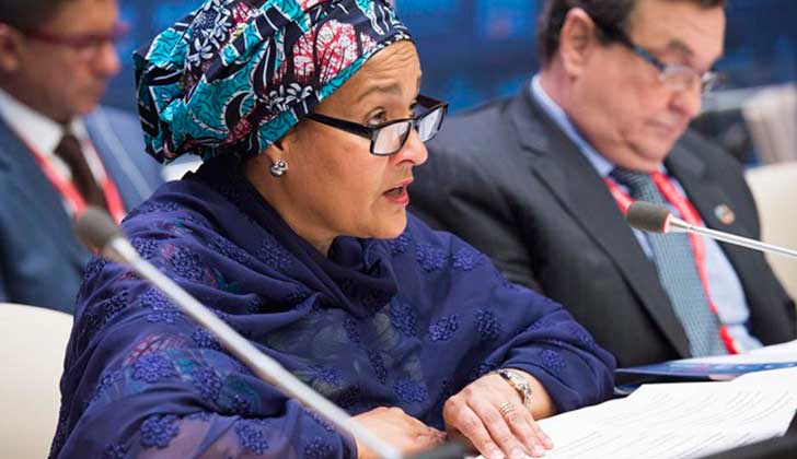 vicesecretaria general de la ONU, Amina Mohamed .