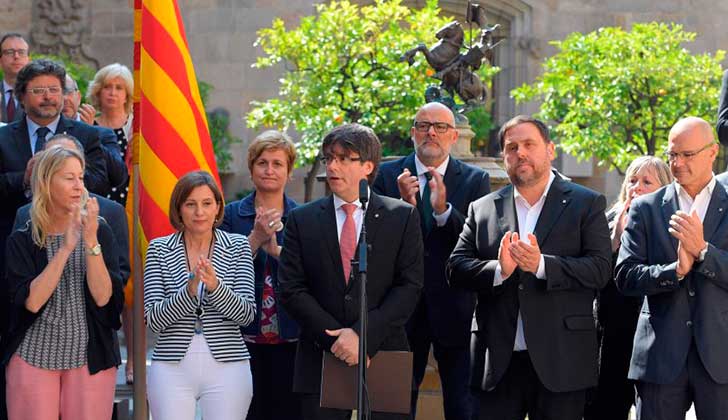 Cataluña anunció nuevo referéndum independentista para el 1° de octubre. Foto: AFP