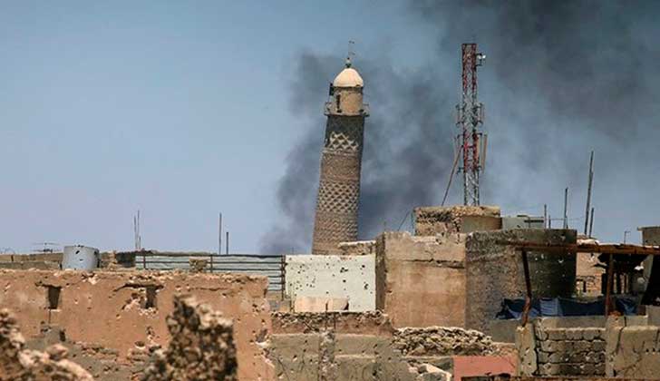 Daesh hizo explotar la principal mezquita de Mosul. Foto: RT