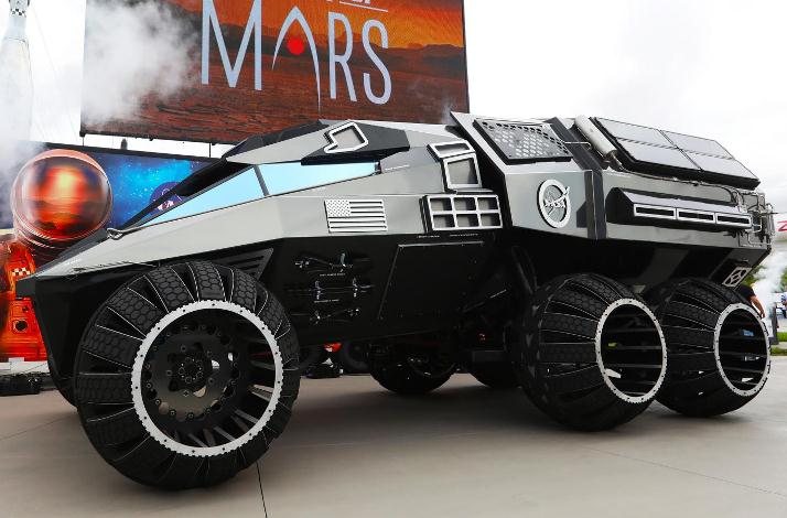 Nuevo modelo de robot para recorrer Marte, diseñado por Parker Brothers Concept. Foto: NASA/Kim Shiflett 