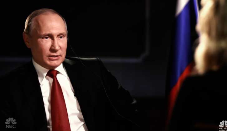 Putin: “EE.UU. interfiere en los procesos políticos en todo el mundo”. Foto: NBC