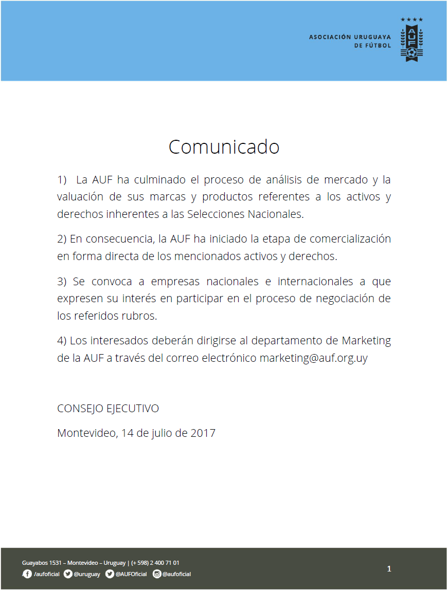 Comunicado AUF