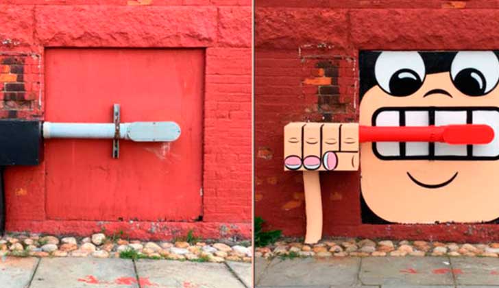 Tom Bob, el artista que hace arte utilizando objetos urbanos en Nueva York.