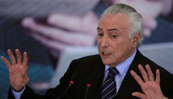  Diputados brasileños votarán sobre la denuncia contra Temer el 2 de agosto.