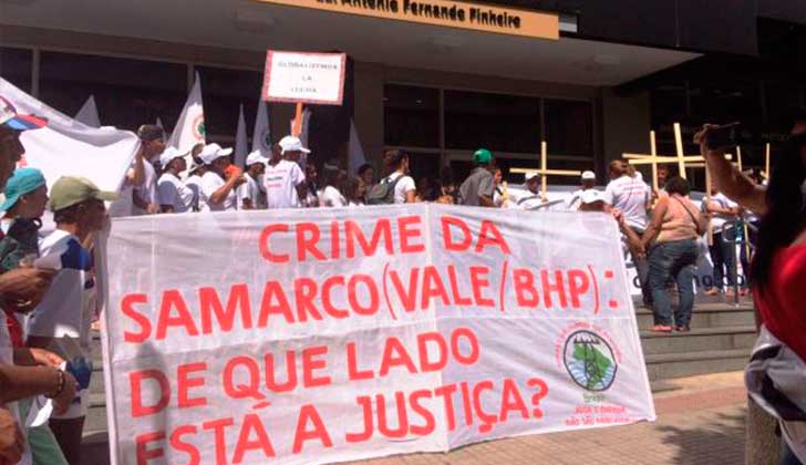 Brasil: Protestan contra inacción de la justicia por desastre ambiental de Mariana.