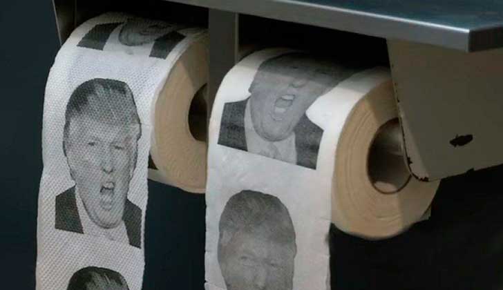 Amazon pone a la venta un papel higiénico con los tuits de Trump . Foto ilustrativa.