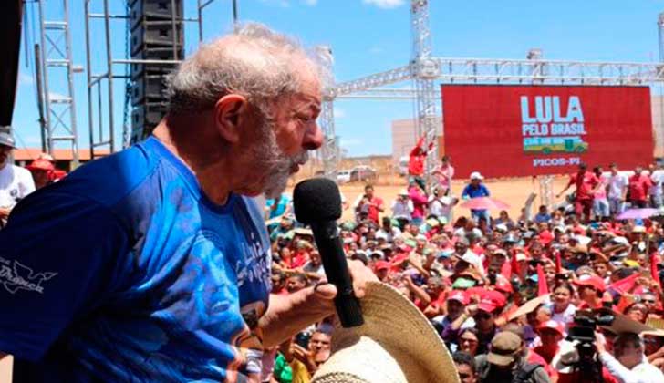 Lula dijo que tiene la certeza de que los nordestinos no se dejan influenciar por "la persecución política y mediática" en su contra. Foto: Brasil de Fato