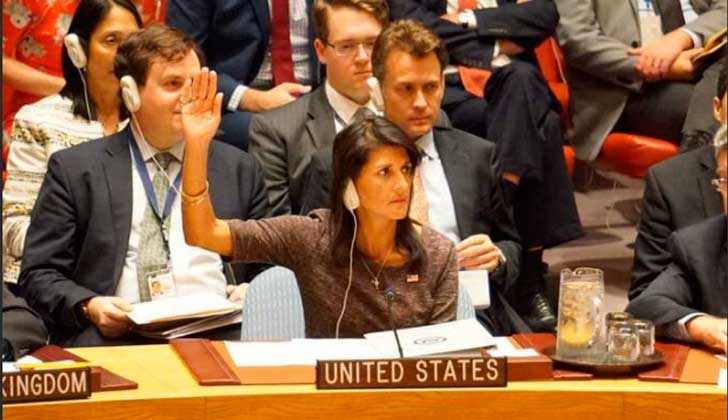 Embajadora de EE. UU. ante la ONU: "Pyongyang está pidiendo guerra". Foto:  @nikkihaley 