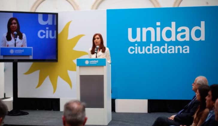 CFK: “El Poder Judicial actúa como una fuerza de tarea del Ejecutivo”. Foto: @UniCiudadanaAR 