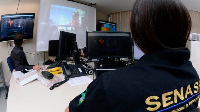 La policía en brasileña utilizó software especial, sumistrado por EE.UU., para conducir el operativo. (Foto: Ministerio da Justicia)