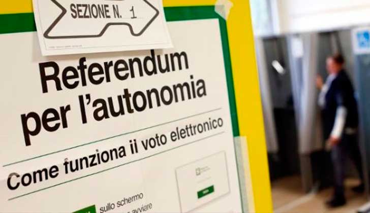 Lombardía y Véneto exigen más autonomía a Roma tras victorias en los referéndums consultivos.