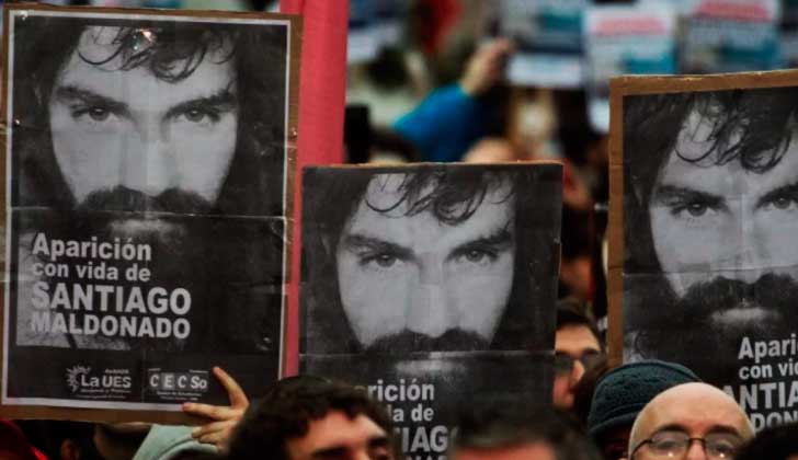 La ONU urge a Argentina a esclarecer la desaparición de Santiago Maldonado.