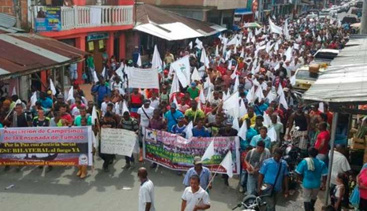 Investigan sobre la masacre en una manifestación cocalera de Tumaco, Colombia.