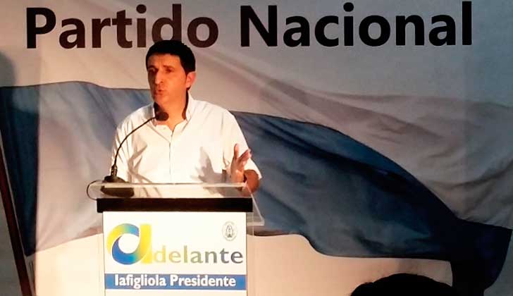 Precandidato del Partido Nacional: "Si soy presidente voy a salir a darle con un caño a la ley del aborto". Foto: @Adelante_Uy