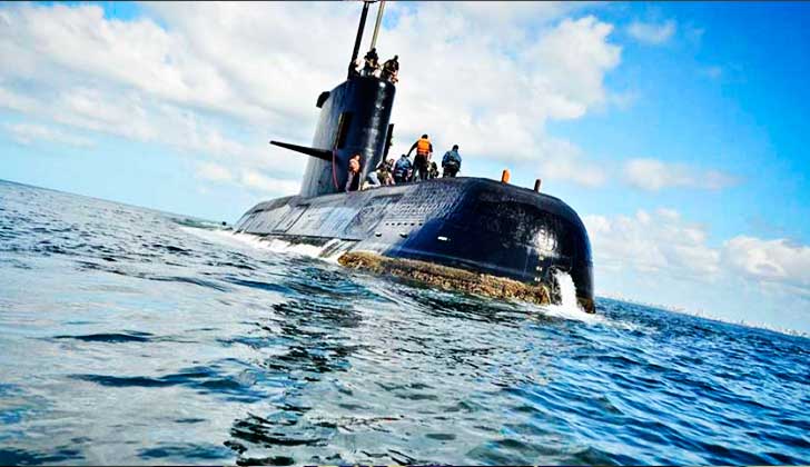 Confirman que el submarino argentino desaparecido reportó una avería en su última comunicación. Foto: Armada Argentina/Juan Sebastián Lobos
