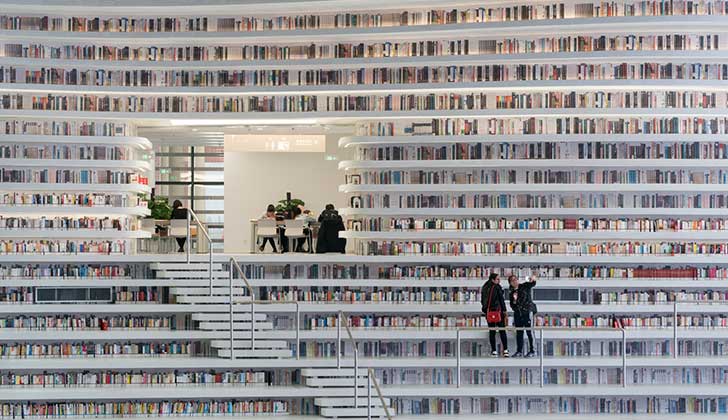 La espectacular biblioteca china que tiene lugar para más de 1,2 millones de libros.