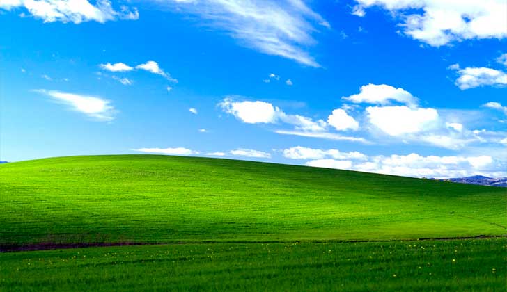 El fondo de pantalla de Windows XP es la fotografía más vista del mundo .