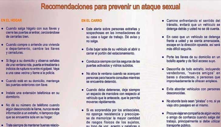 "Evite exhibir prendas 'provocativas'", el polémico manual para prevenir ataques sexuales en Costa Rica.