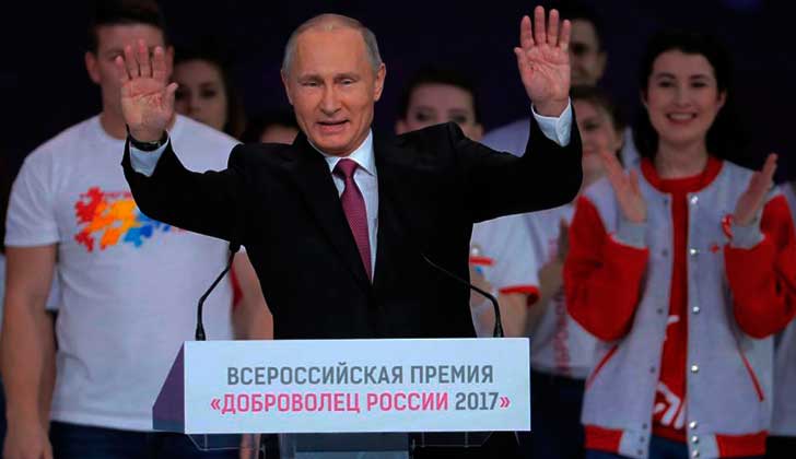 Putin anunció que se repostulará en las presidenciales de 2018.
