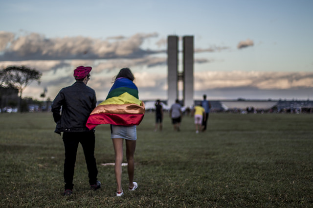 Asistentes a la marcha de la diversidad de 2017 en Brasilia. Foto: Mídia Ninja