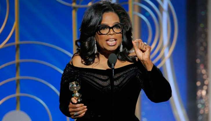 El imperdible discurso de Oprah Winfrey en los Globos de Oro.