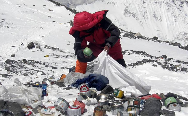 Basura en el Monte Everest / Foto: NBC News
