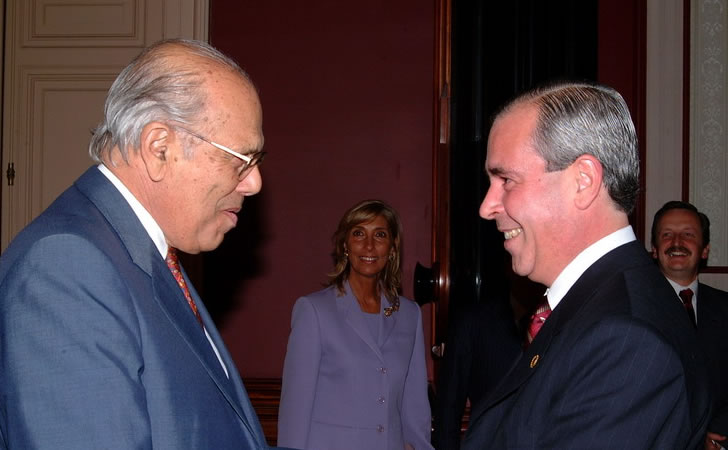 El ex Presidente Jorge Batlle junto a Marcelo Graniero / Foto: Presidencia