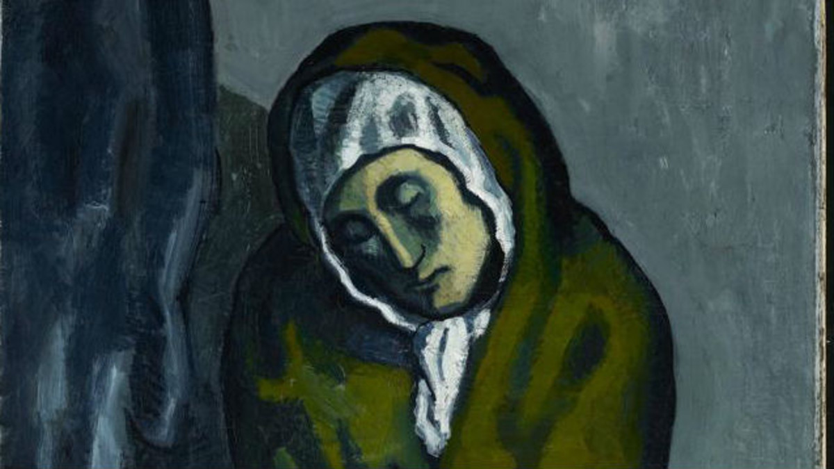 Parte de la obra "La pobreza agazapada", de Picasso