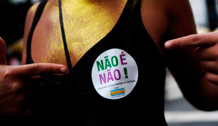 "Não é não": Las mujeres de Brasil dicen basta al acoso en el Carnaval.