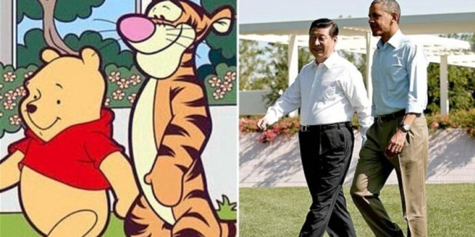 La caricatura Winnie Poh fue prohibida por la burla que se ha hecho al compararlo con el mandatario chino. Foto: Twitter
