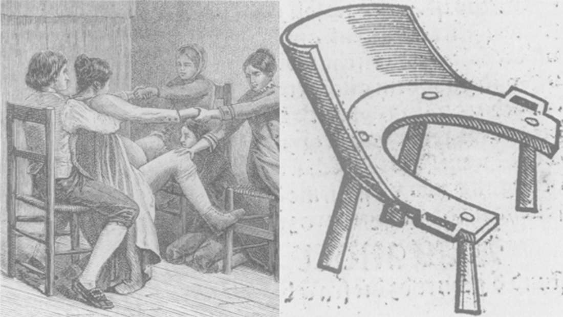 Los taburetes de parto se usaban comunmente en el siglo XIV. Foto: Wikimedia Commons 