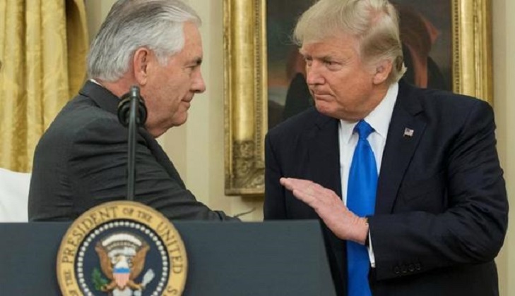 Trump destituye a Tillerson como secretario de Estado.