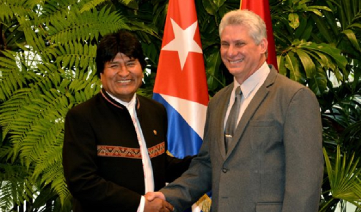 Evo Morales y Maduro visitaron Cuba tras la asunción de Díaz-Canel.