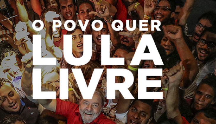PT: "El pueblo brasileño tiene el derecho de votar a Lula”. Foto: Facebook PT