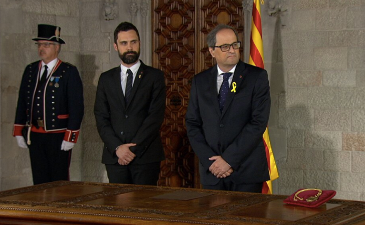 Quim Torre (der) fue nombrado como el 131º Presidente de la Generalitat de Catalunya.