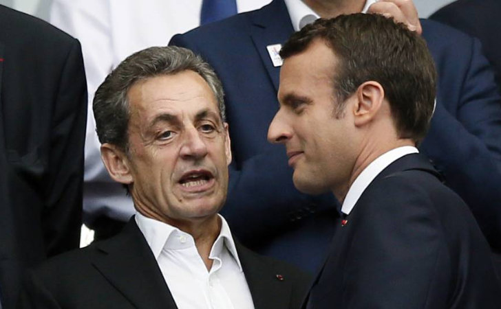 Emmanuel Macron junto a Nicolás Sarkozy / Foto: FRANCOIS MORI AP