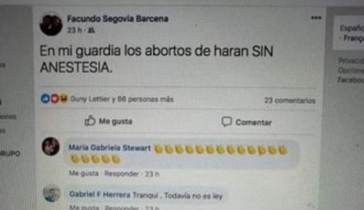 "En mi guardia los abortos se harán sin anestesia", las polémicas declaraciones de un anestesiólogo argentino.