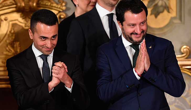 Foto:  los viceprimeros ministros de Italia, Luigi Di Maio y Matteo Salvini 