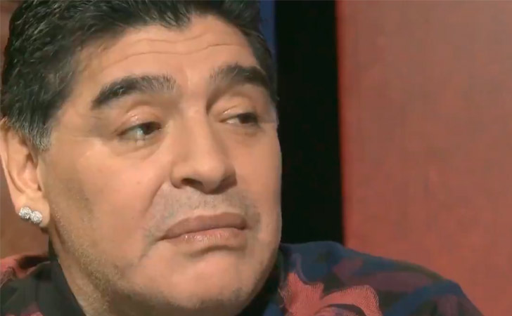 Diego Maradona en su programa / Foto: De la mano del Diez