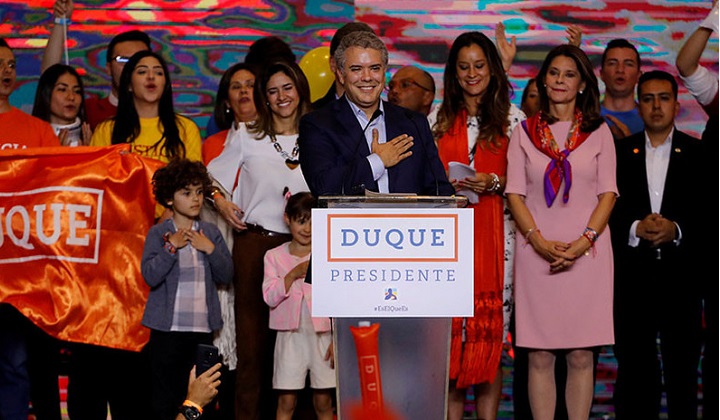 El derechista Iván Duque es el nuevo presidente de Colombia. Foto: archivo primera vuelta.