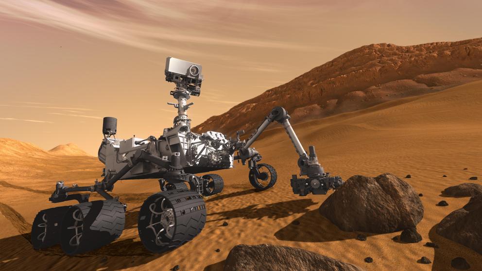 Imagen 3D del Mars Curiosity. Foto: NASA