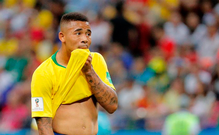 Gabriel Jesus se lamenta el resultado / Foto: EFE