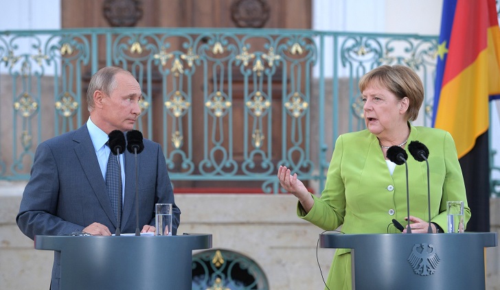 Putin y Merkel piden "no politizar el Nord Stream 2". Foto: Kremlin
